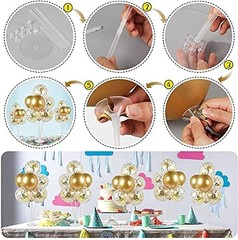 10 Sets Balloon Stand Kit Clear Table Balloon Centerpieces Party Decor