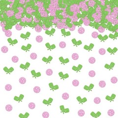 100 PCS Pickleball Confetti Pink Glitter Birthday Table Paper Scatter Sport