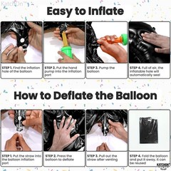 , Giant Black 33 Balloon Numbers – 40 Inch | 33 Birthday Balloons, 33 Birthda…