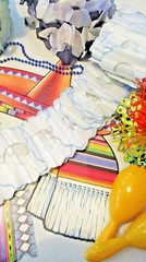 AS IS LOT Vintage CINCO DE MAYO Foil Arcades CUTOUTS Garlands BEADS Maracas