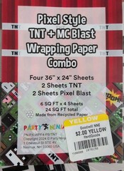 Minecraft Party Supplies Lot/Bundle Table Covers, Backdrop, Balloons, Wrapping