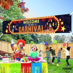 Welcome To The Carnival Banner – Large, 120X20 Inch | Carnival Banner