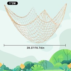 2 PCS Fish Net Decorations, 80 x 40 Inch, Ocean Themed Party Decor Beach, Nautic