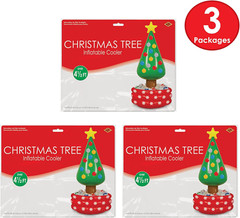 Inflatable Christmas Tree Coolers – 3 Pack for Holiday Parties & Drinks