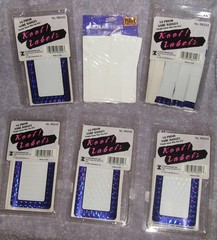 6 PKG PURPLE PRISM NAME BADGES STICKUM & PLACECARDS NEW