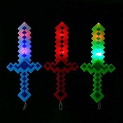 DIAMOND Pixel Weapons LED Light Up Pixel Battle Toy for Boys and Girls Set of 5