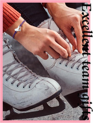 24Pcs Ice Skating Bracelets Party Favors Skater Birthday Gifts Bulk For Fans Set
