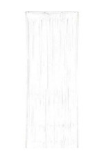 WHITE PLASTIC DOOR CURTAIN ~ Birthday Party Supplies Hanging Decoration NEW