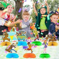 Scooby Honeycomb Centerpieces 3D Table Decorations Party Supplies