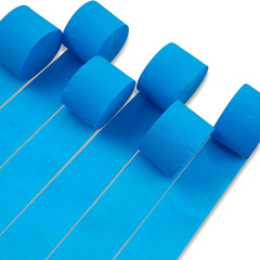 Blue Crepe Paper Streamers 6 Rolls 492 ft Pack of Sky Light Blue Crepe Paper Rol