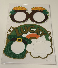 Year Cheer St. Patrick’s Day Party Glasses Irish Photo Props Shamrock Green NEW