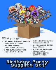 Video Game Themed Birthday Party Decorations Kit Party Supplies BannerTablecloth