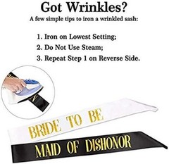 Luxurious Bachelorette Sashes Set – 1 White Bride To Be + 6 Black Party Sashes
