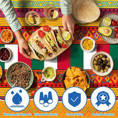 Cinco De Mayo Decorations – Fiesta Party Decorations – Fiesta Plastic Tablecloth