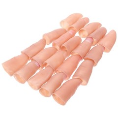 20 Pcs Artificial Finger Tips Thumb Sleeve Extra Prosthetic Fake