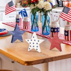 Chic Vintage Star Decorations Set – Perfect for Independence Day Celebrations