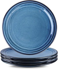 Hasense Ceramic Dinner Plates Set of 4, 10 Inch Large Porcelain Plates