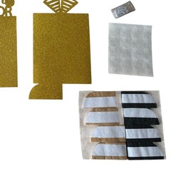 Farewell Party Co-worker Decorations Glitter Cutout Honeycomb Centerpieces 8 Pcs