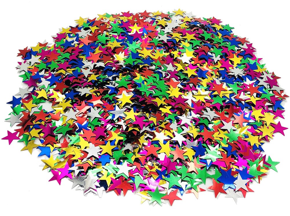250 Grams Glitter Star Confetti 20mm Metallic Stars Foil Table Confetti For W…