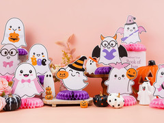 Halloween Honeycomb Centerpieces Cute Ghost Table Decorations Pink Spooky Pumpki