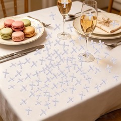 520Pcs Cross Table Confetti Decor Glitter Table Confetti Cross Decoration for B