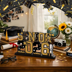 Senior 2026 Graduation Table Decorations Metal Senior Class