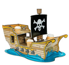 Pirate Ship Cupcake Stand Pirate Birthday Party Dessert Table Decor