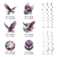 Plastic And Paper Helical Hanging Decors Perfect For National Holiday Party