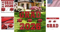 Durable 11-Pc Graduation Yard Signs for Class of 2026 – Easy Installation