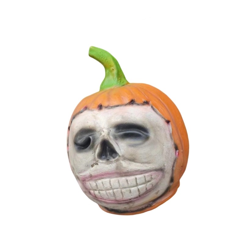 Scary Realistic Latex Pumpkin Head Ornament Halloween Decorations Props Gift
