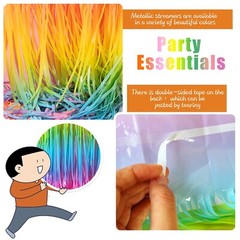 3 Pack Backdrop Pastel Rainbow Foil Fringe Backdrop Curtains Dance Party Deco…
