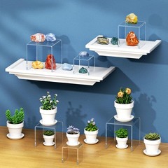 NIUBEE 2 Set Acrylic Risers Display for Funko POP Figures,Clear Cake Stands for