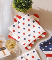 Winoo Design 48PCS 4th of July Plates and Napkins Sets 9 Inches, Assortment