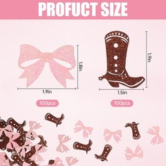 200pcs Gender Reveal Confetti, Boots Or Bows Gender Reveal Decorations Party …