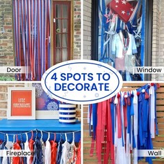 492ft Red White Blue Crepe Paper Streamers – Perfect for Independence Day Decor