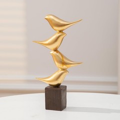Anding Gold Bird Statue Decorative Accessories, Modern Home Decoration, Bird …