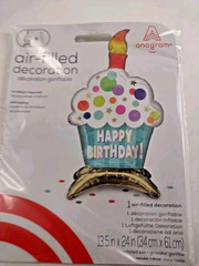 Colorful Birthday Banner 4 PCs Confetti, Unicorn Balloon, Cupcake Balloon