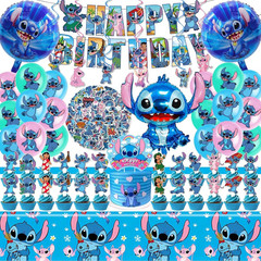 Stitch Party Supplies, 102 PCS Birthday Decorations Set Include Banner, Balloons