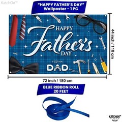, Happy Fathers Day Banner Backdrop – XtraLarge, 72×44 Inch | Happy Father’s