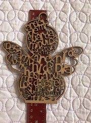 Handcrafted «Angel de la Guarda» Wood Angel Prayer Wall Hanging Gift To Child L