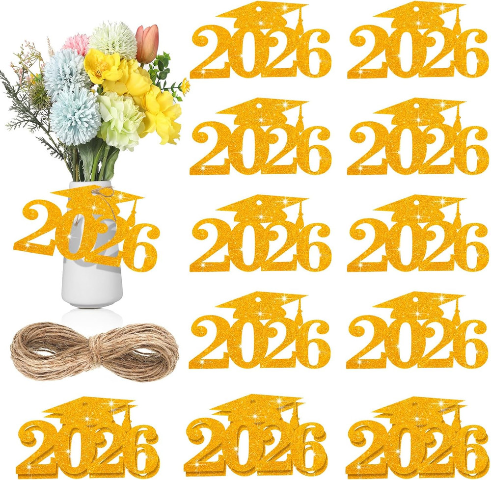 24 Pcs 2026 Graduation Decorations Class of 2026 Graduation Centerpieces for Tab
