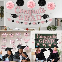 2026 Pink Graduation Decorations,Graduation Decorations Class of 2026 Rose Gold
