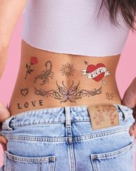 Realistic Temporary Tattoos – 28 Styles – Fake Tat, Bachelorette Favors