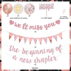 Farewell Party Decorations, The Beginning of A New Chapter We Will Miss You B…
