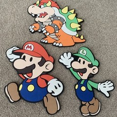 Super Mario Luigi Bowser Party Foam Decorations From Club Nintendo Very Cute!