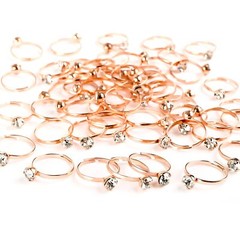 52 Pack Diamond Rings Bridal Shower Rings for Wedding Table Party Supply