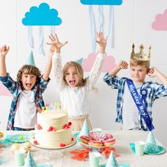 Birthday Boy Sash Hat Button Pin Accessory, Birthday King Crown Party Set, Ph…