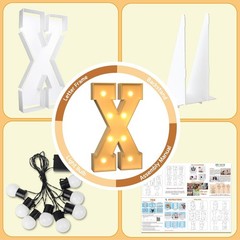 3FT Marquee Light Up Letters (X) , Large Light Up Letters for Party Decoration