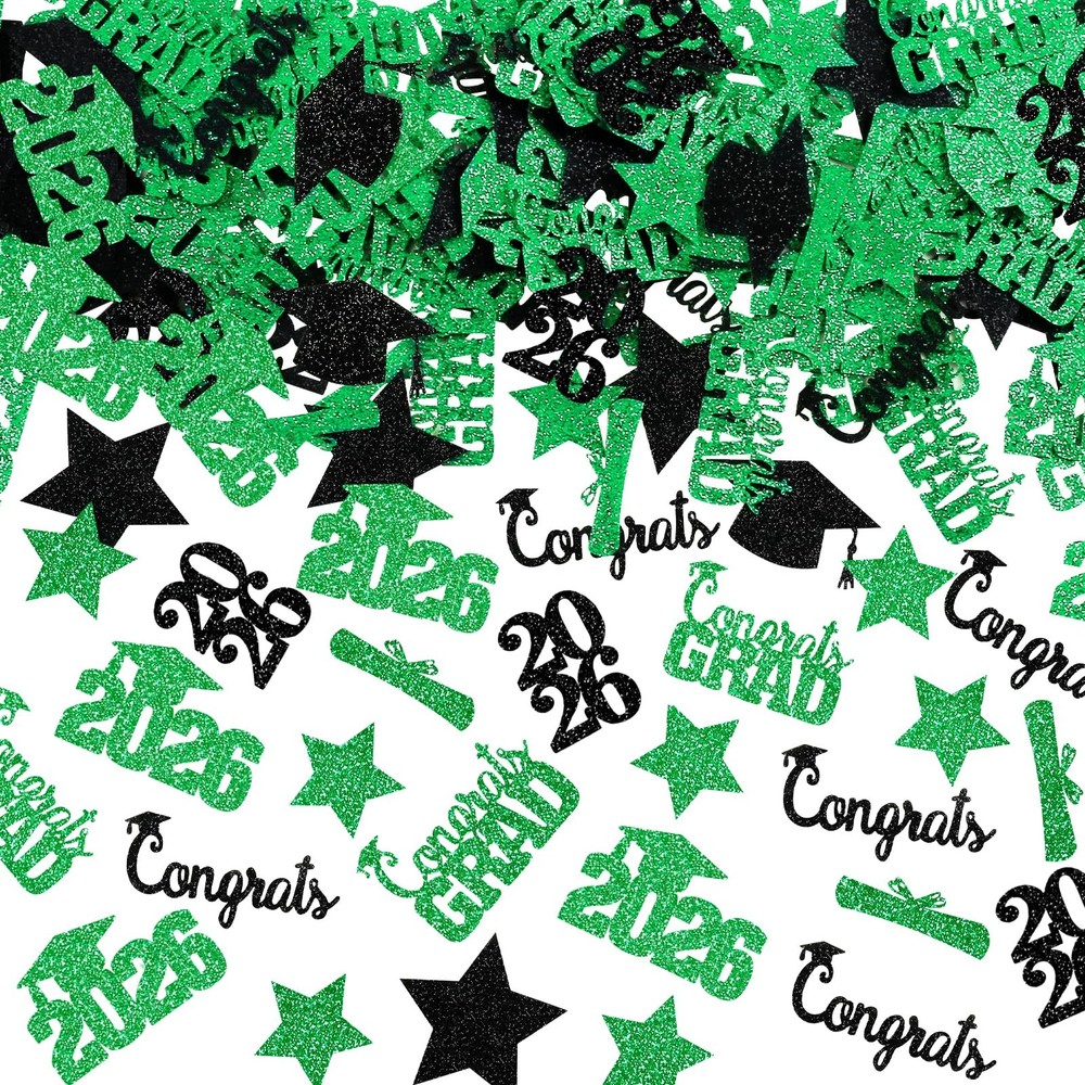 Green Graduation Table Confetti Congrats Grad Party Decorations 2025 200 PCS