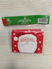~New! Place Cards Christmas Party Santa Claus 20 cnt Labels 3.5″ x 5″ Snowflakes